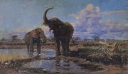 unknow artist Elephant USA oil painting artist